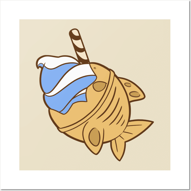 Shark Taiyaki Wall Art by kinokashi